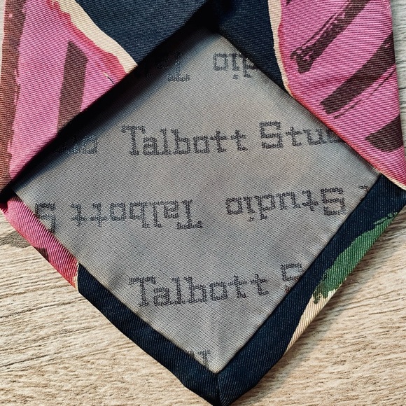 Vintage Talbott Studio for Nordstrom Hand Sewn Fine Silk Tie Made in USA - Picture 4 of 6